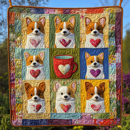 A Cup Of Corgi Quilted Blanket GFTOTP2476