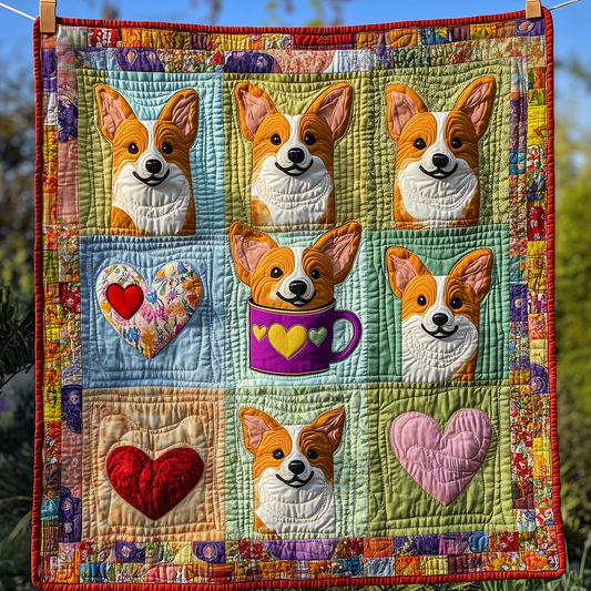 A Cup Of Corgi Quilted Blanket GFTOTP2477