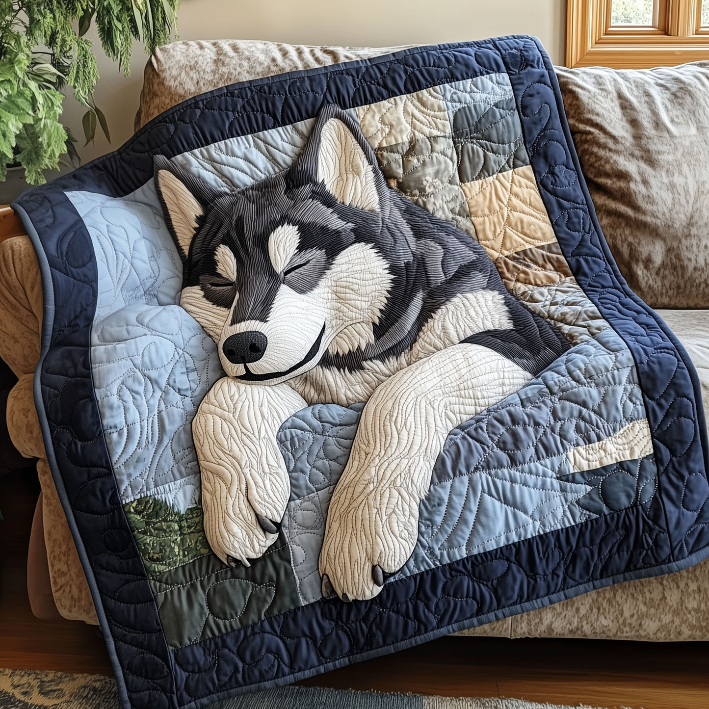 Sleepy Husky Quilted Blanket GFTOTP2503