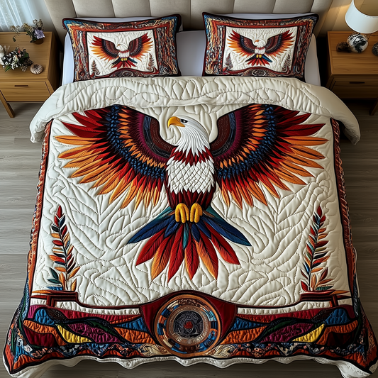 Majestic Eagle 3-Piece Quilted Bedding Set GFTOTP2755