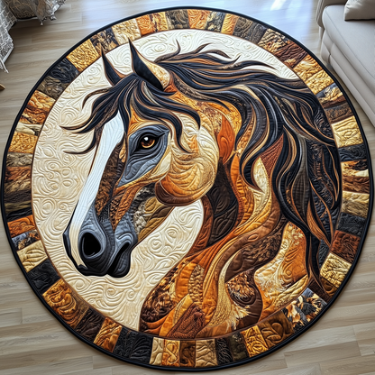 Majestic Horse Quilted Round Mat  GFTOTP2878