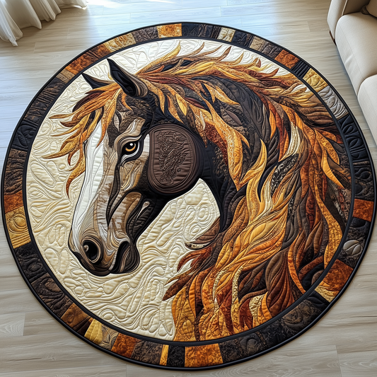 Majestic Horse Quilted Round Mat  GFTOTP2879