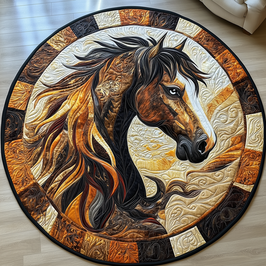 Majestic Horse Quilted Round Mat  GFTOTP2880