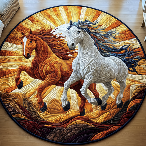 Majestic Horse Quilted Round Mat  GFTOTP2882