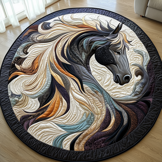 Majestic Horse Quilted Round Mat  GFTOTP2884