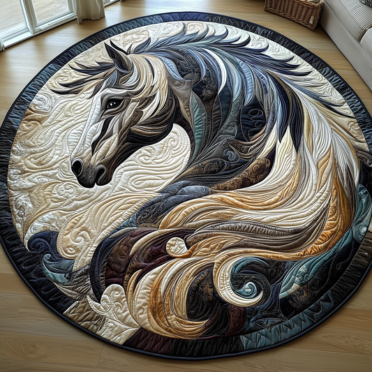 Majestic Horse Quilted Round Mat  GFTOTP2885