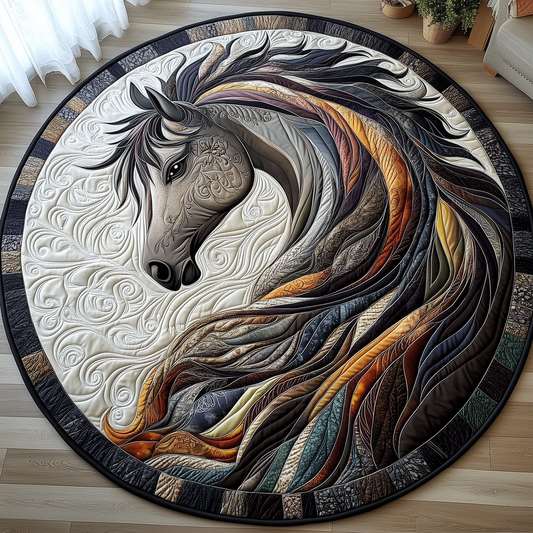 Majestic Horse Quilted Round Mat  GFTOTP2886