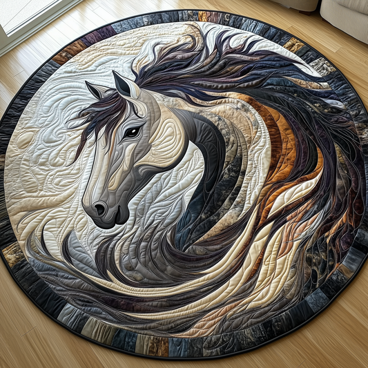 Majestic Horse Quilted Round Mat  GFTOTP2887