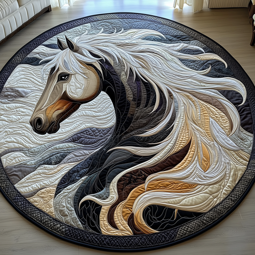 Majestic Horse Quilted Round Mat  GFTOTP2888