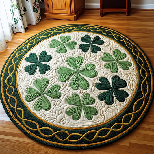 Irish Shamrock Quilted Round Mat  GFTOTP2901