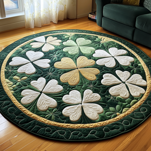 Irish Shamrock Quilted Round Mat  GFTOTP2903