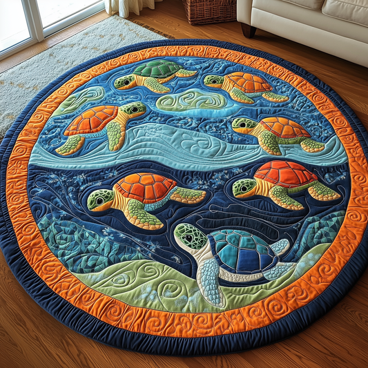 Turtle Haven Quilted Round Mat GFTOTP2908