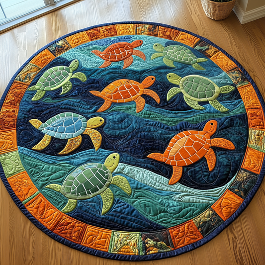 Turtle Haven Quilted Round Mat GFTOTP2910