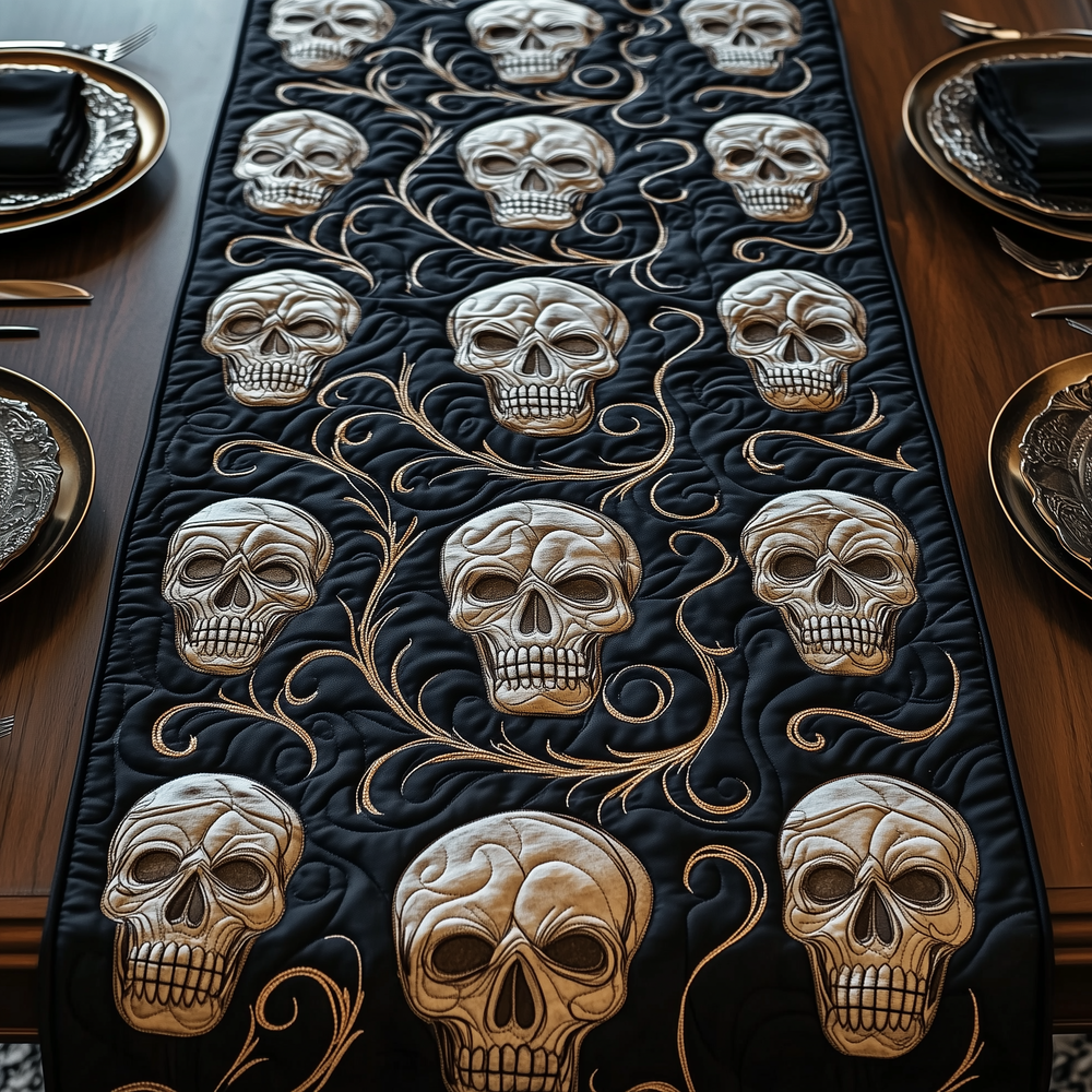 Gothic Skull Quilted Table Runner GFTOTP2958