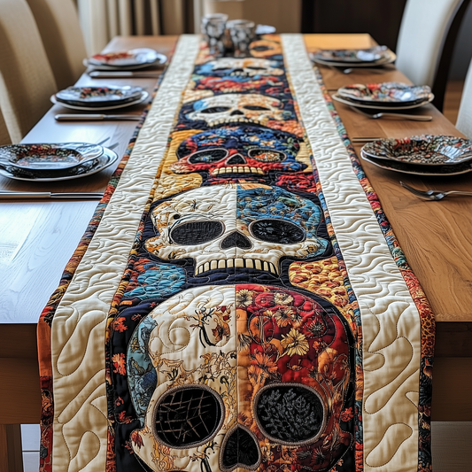 Floral Skull Quilted Table Runner GFTOTP2965