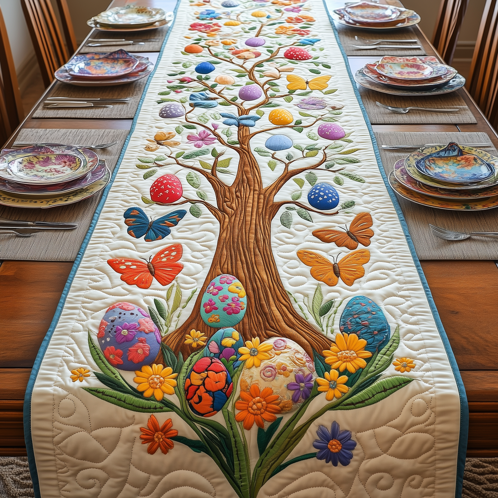 Tree Of Easter Eggs Quilted Table Runner GFTOTP2975