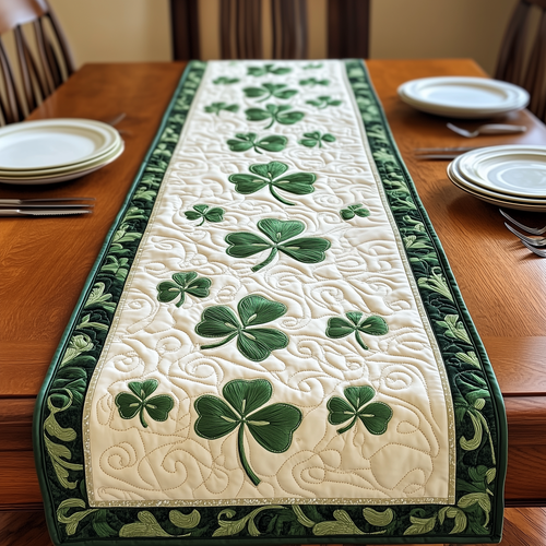 Irish Shamrock Quilted Table Runner GFTOTP2976