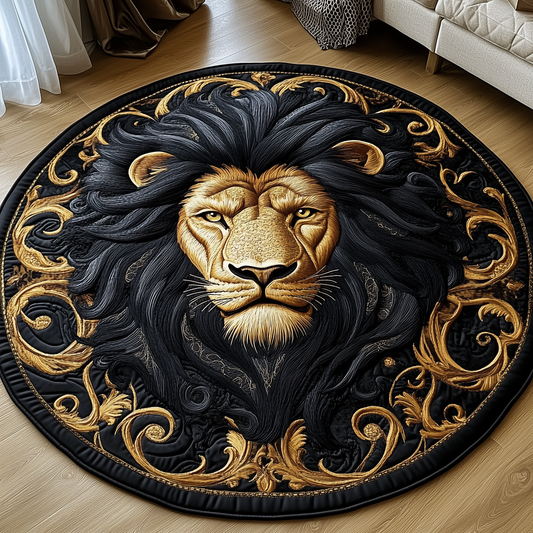 Majestic Lion Quilted Round Mat GFTOTP3071