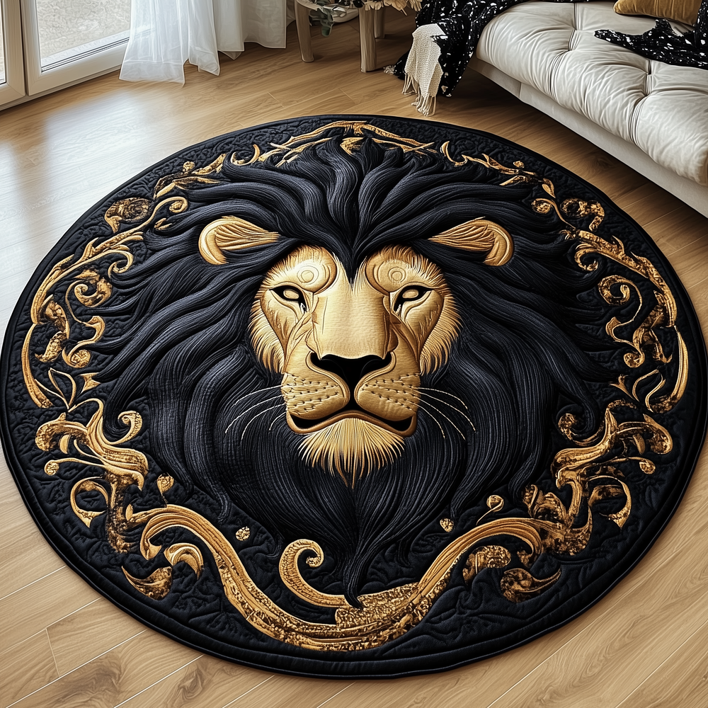 Majestic Lion Quilted Round Mat GFTOTP3072