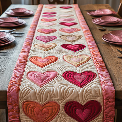 Vintage Heart Quilted Table Runner GFTOTP3141