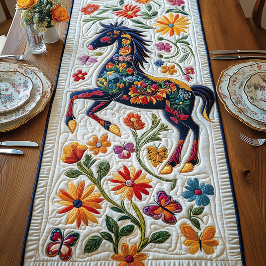 Festive Horse Quilted Table Runner GFTOTP3143