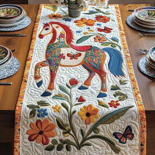 Festive Horse Quilted Table Runner GFTOTP3144