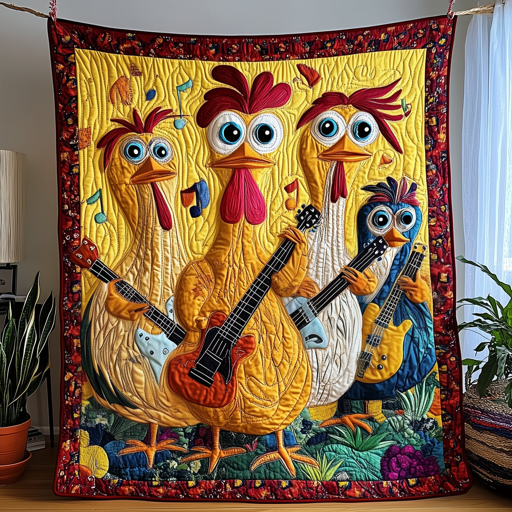 Chicken Rock Fiesta Quilted Blanket GFTOTP3165