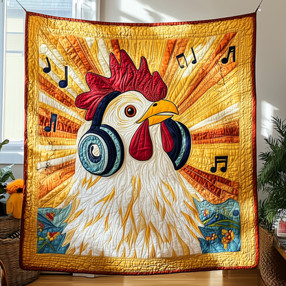 Groovy Chicken Harmony Quilted Blanket GFTOTP3168