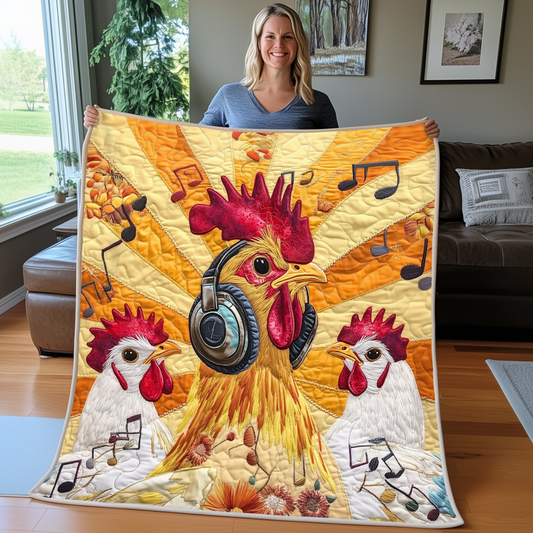 Groovy Chicken Harmony Quilted Blanket GFTOTP3169