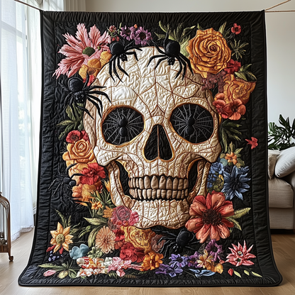 Gothic Skull Shroud Quilted Blanket GFTOTP3215