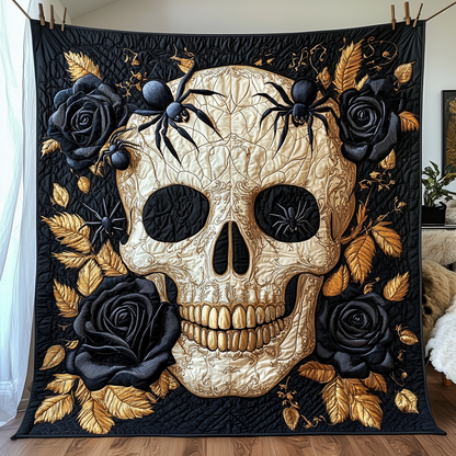 Gothic Skull Shroud Quilted Blanket GFTOTP3216