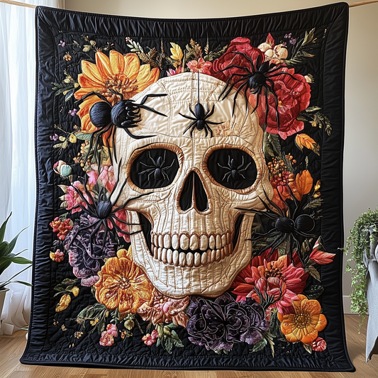 Gothic Skull Shroud Quilted Blanket GFTOTP3217