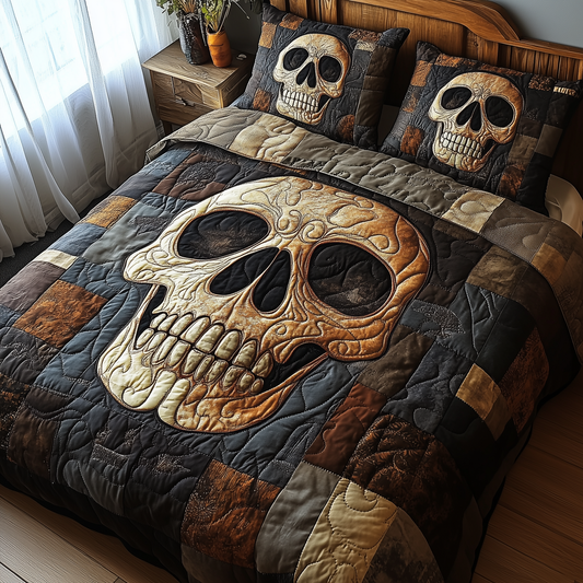 Mistique Skull 3-Piece Quilted Bedding Set GFTOTP3239