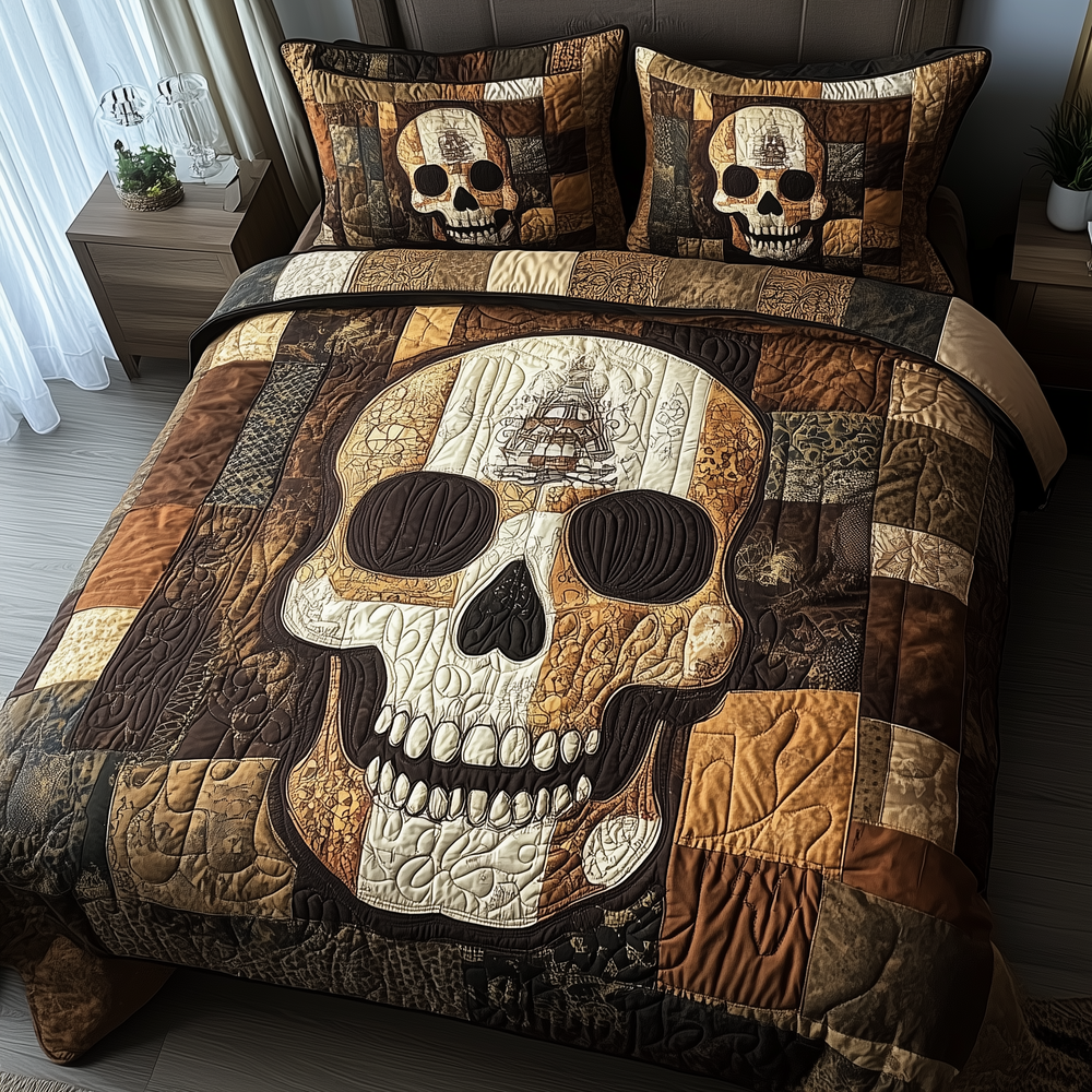 Mistique Skull 3-Piece Quilted Bedding Set GFTOTP3240