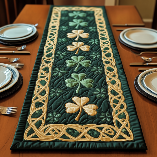 Irish Shamrock Quilted Table Runner GFTOTP3383