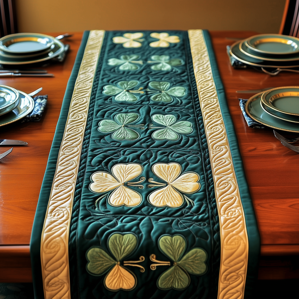 Irish Shamrock Quilted Table Runner GFTOTP3389