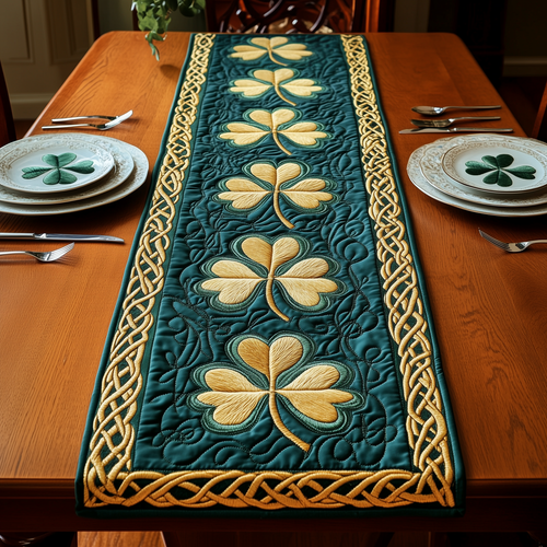 Irish Shamrock Quilted Table Runner GFTOTP3396