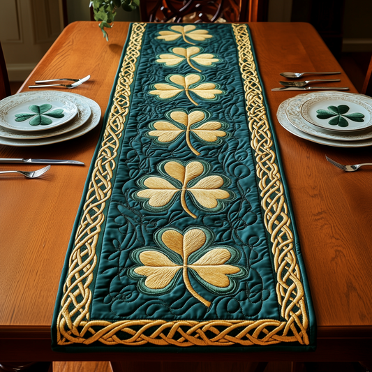 Irish Shamrock Quilted Table Runner GFTOTP3396