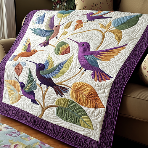 Hummingbird Bliss Quilted Blanket GFTOTP3487