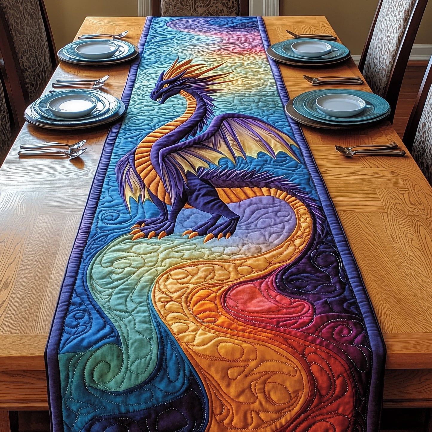 Majestic Dragon Quilted Table Runner GFTOTP3588