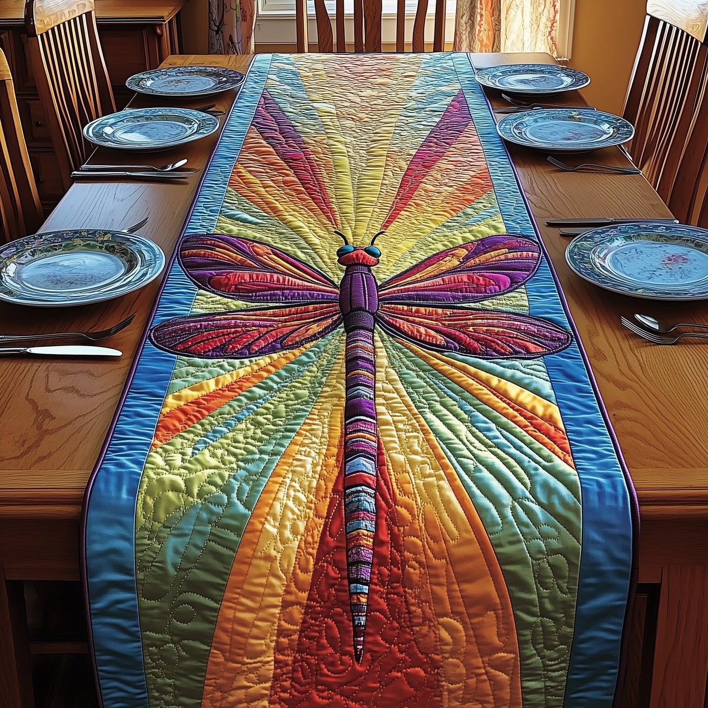 Dragonfly Glow Quilted Table Runner GFTOTP3630