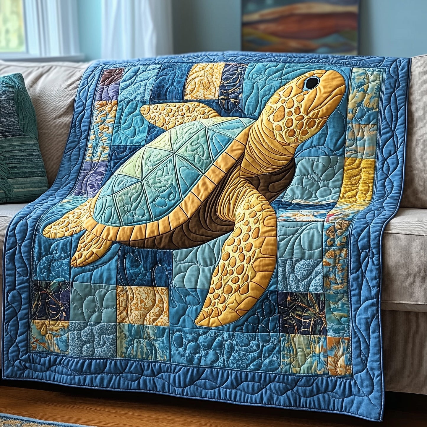 Sea Turtle Serenity Quilted Blanket GFTOTP3731