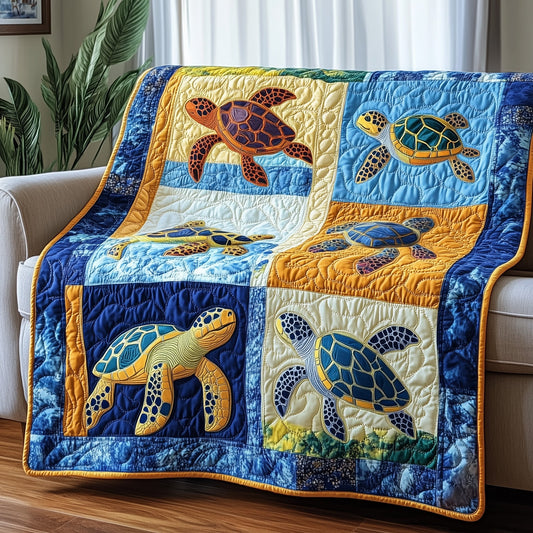 Sea Turtle Serenity Quilted Blanket GFTOTP3733