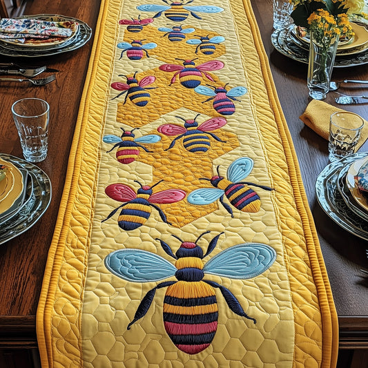 Honeybee Harmony Quilted Table Runner GFTOTP3785