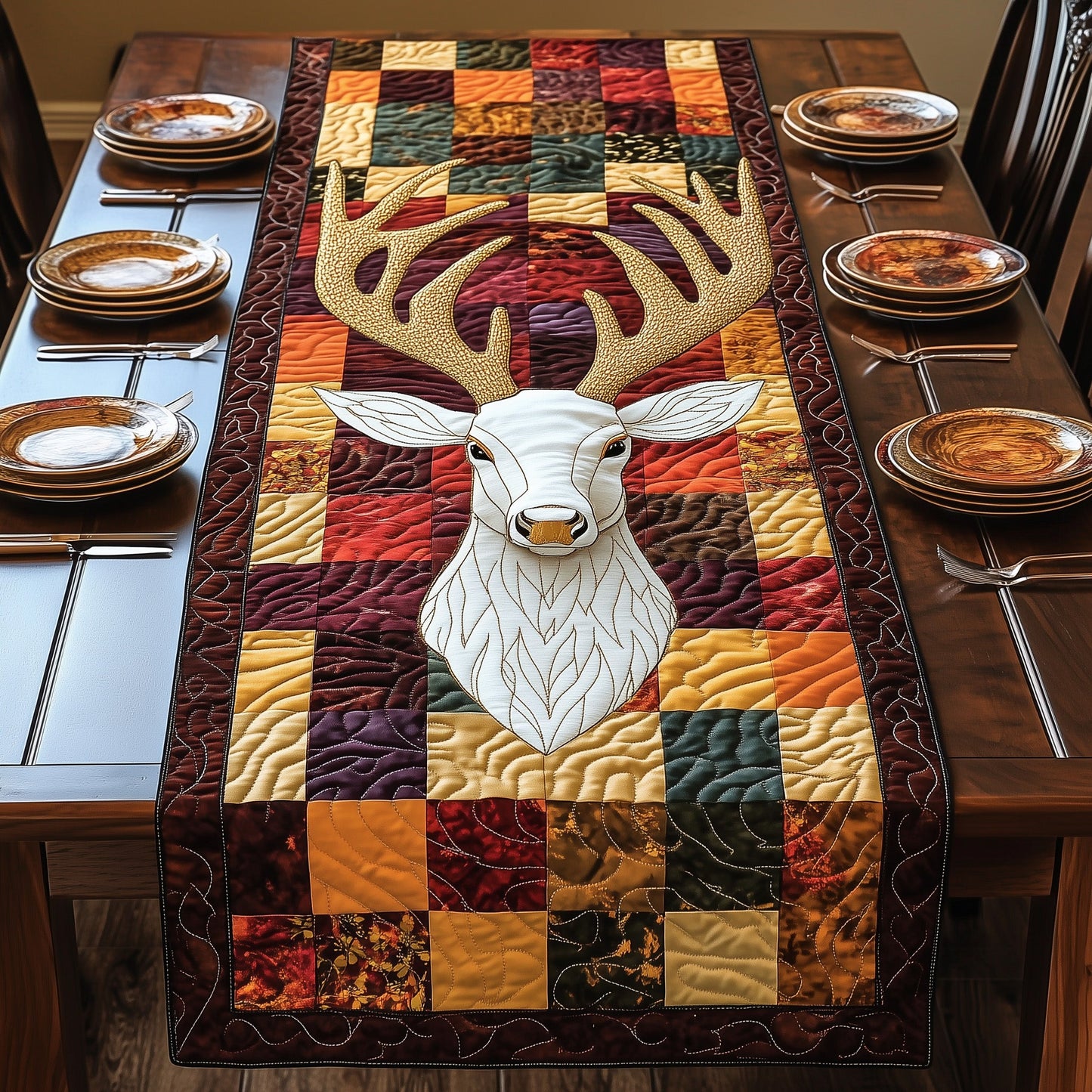 Radiant Deer Quilted Table Runner GFTOTP3823