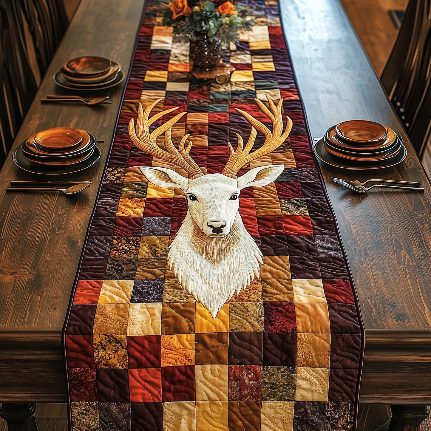 Radiant Deer Quilted Table Runner GFTOTP3826