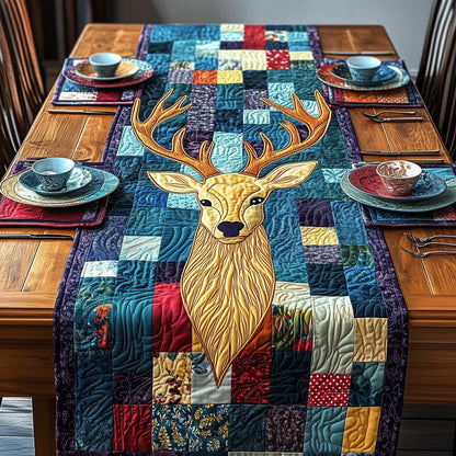 Rustic Deer Glow Quilted Table Runner GFTOTP3843