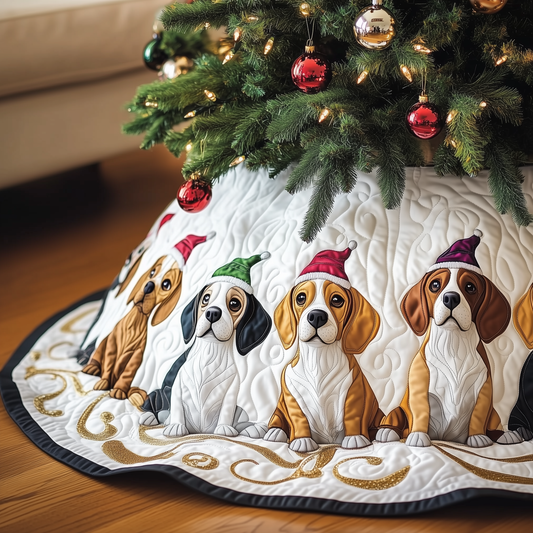 Christmas Beagle Quilted Tree Skirt GFTOTP388