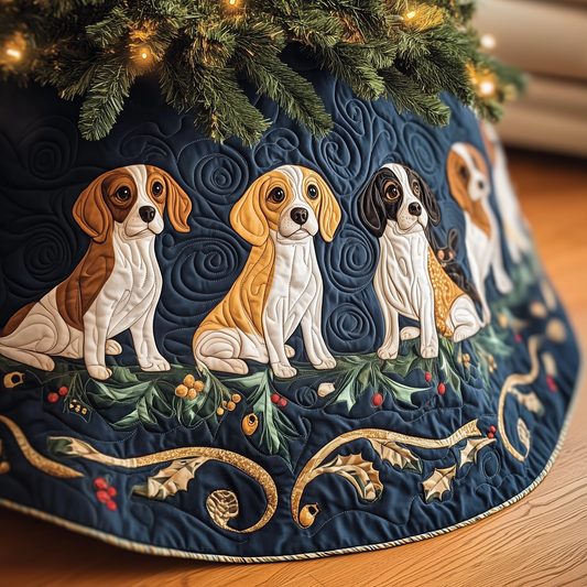 Christmas Beagle Quilted Tree Skirt GFTOTP394