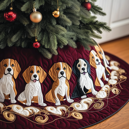 Christmas Beagle Quilted Tree Skirt GFTOTP395